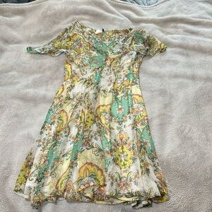 Anthropologie Floral Print Wrap Dress